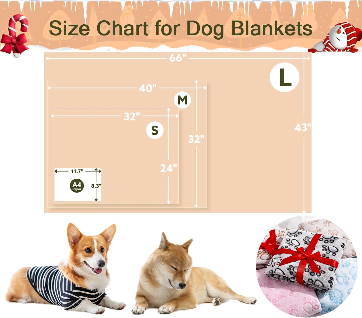 Small Beige Premium Soft Dog Blanket, with Flannel Beige Cute Paw Print, 24 * 32 inches, Cat Blanket Puppy Supplies Poodle‌ Dog Products Stuff Essentials - view 4