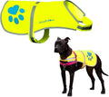 Reflective dog vest, hi vis safety gear for low-light morning & night walks | dog safety vest brings peace of mind. Waterproof, fluorescent visibility jacket protects your pet on trails & near traffic