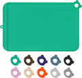 Silicone Dog Food and Water Mat - Pet Feeding Mats with Waterproof Design, Raised Edges and Hooks, Placemats for Cats and Dogs