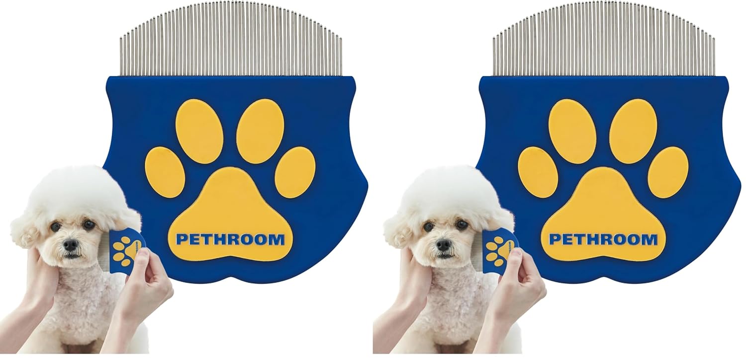 Professional Eye Comb for Pets, Stainless Steel Tear Stain Remover | Gentle Round-Head Grooming Tool for Cats & Dogs, Compact & Portable for Eye Gunk Removal - view 8