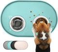 Silicone Dog Food Mat,1/2 Inch Raised Edges Waterproof Rubber Pet Feeding Mat for Dog and Cat, Anti-Slip Pet Bowl Mat,Dishwasher Safe