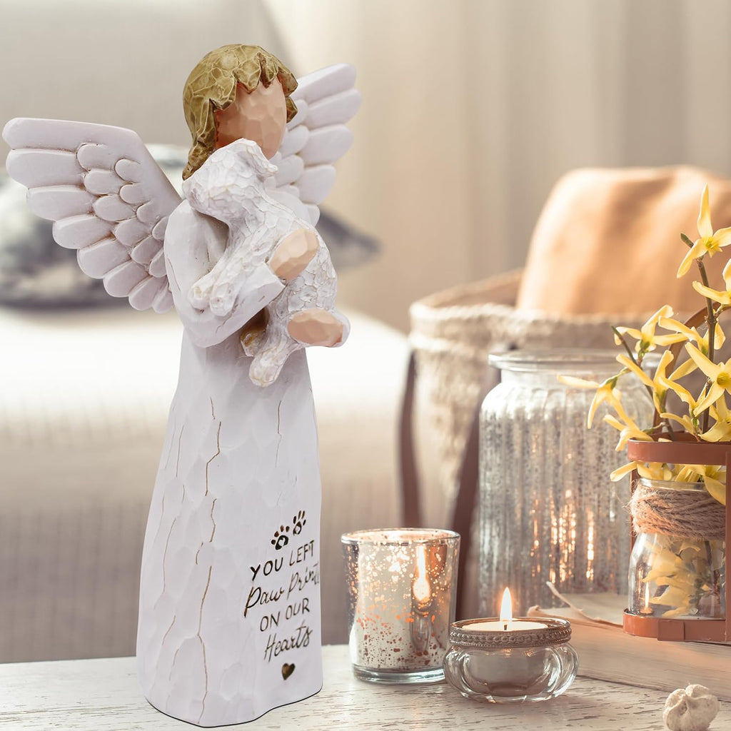 Dog Memorial Gifts for Loss of Dog Sympathy Gift Figurines White | Pet Memorial Gifts for Dog, Dog Mom Gifts for Women, Pet Remembrance Gift, Pet Loss Gifts, Resin Hand-painted Statue - view 5
