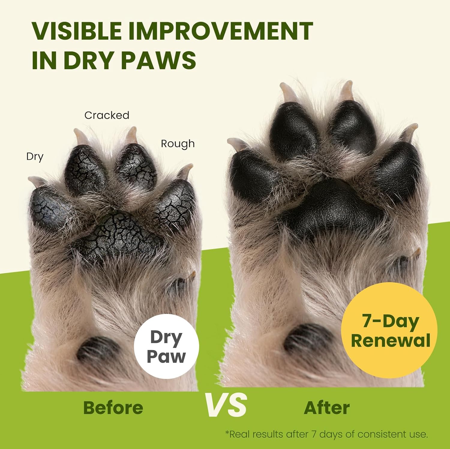 Lick-Safe Dog Paw Balm for Paws & Nose, All-Natural Paw Pad Moisturizer for Dogs & Cats, Paw Butter Helps Soothe Dry, Cracked Paws, Protects from Snow, Ice Melt & Hot Pavement, 1Pack | 2.1 oz - view 3