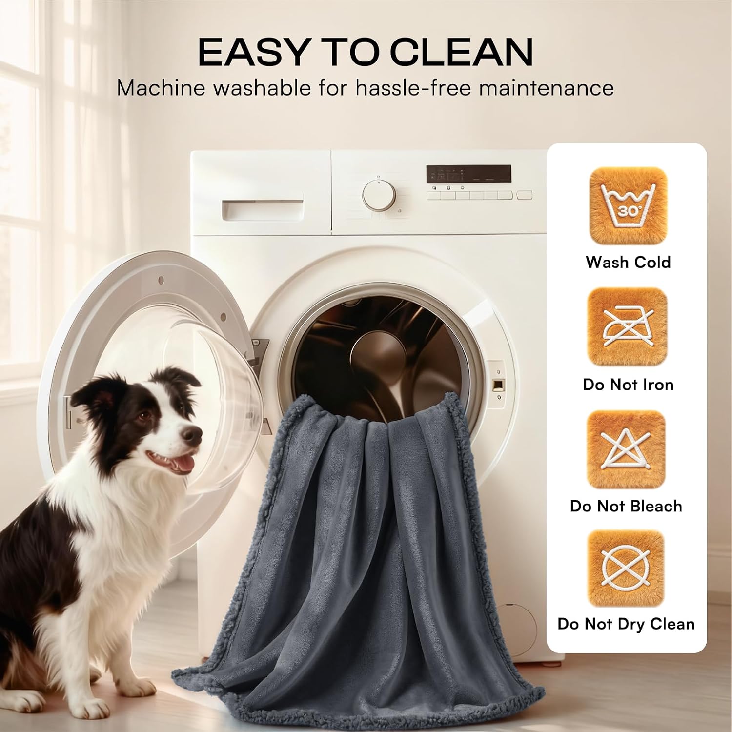 Waterproof Pet Blanket, Liquid Pee Proof Dog Blanket for Sofa Bed Couch, Reversible Sherpa Fleece Furniture Protector Cover for Small Medium Large Dogs Cats, Dark Gray Small（40" x 28"） | waterproof pet blanket sherpa fleece reversible couch cover bed prot - view 8