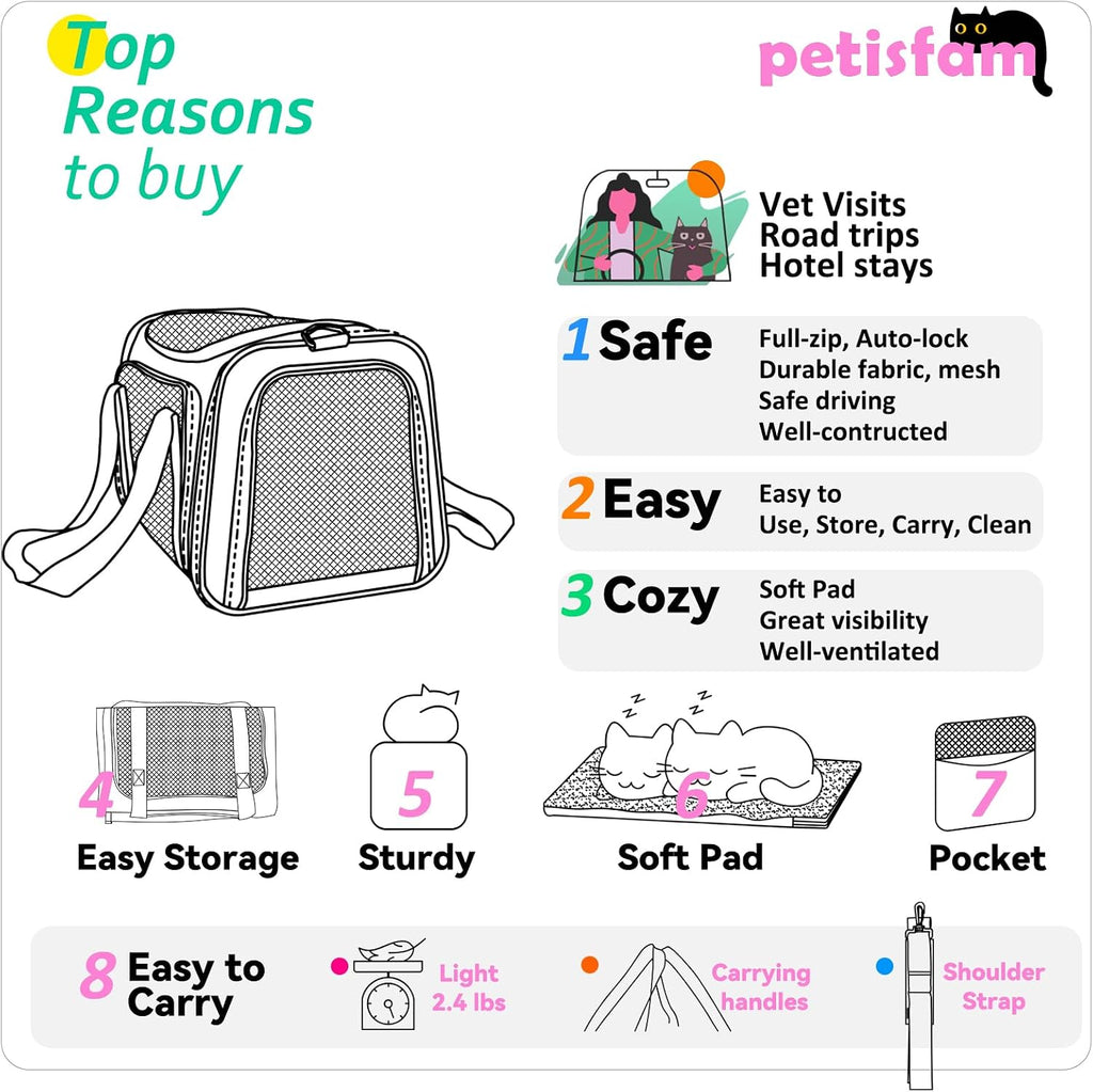 Easy load pet carrier for medium cats and small dogs - view 8