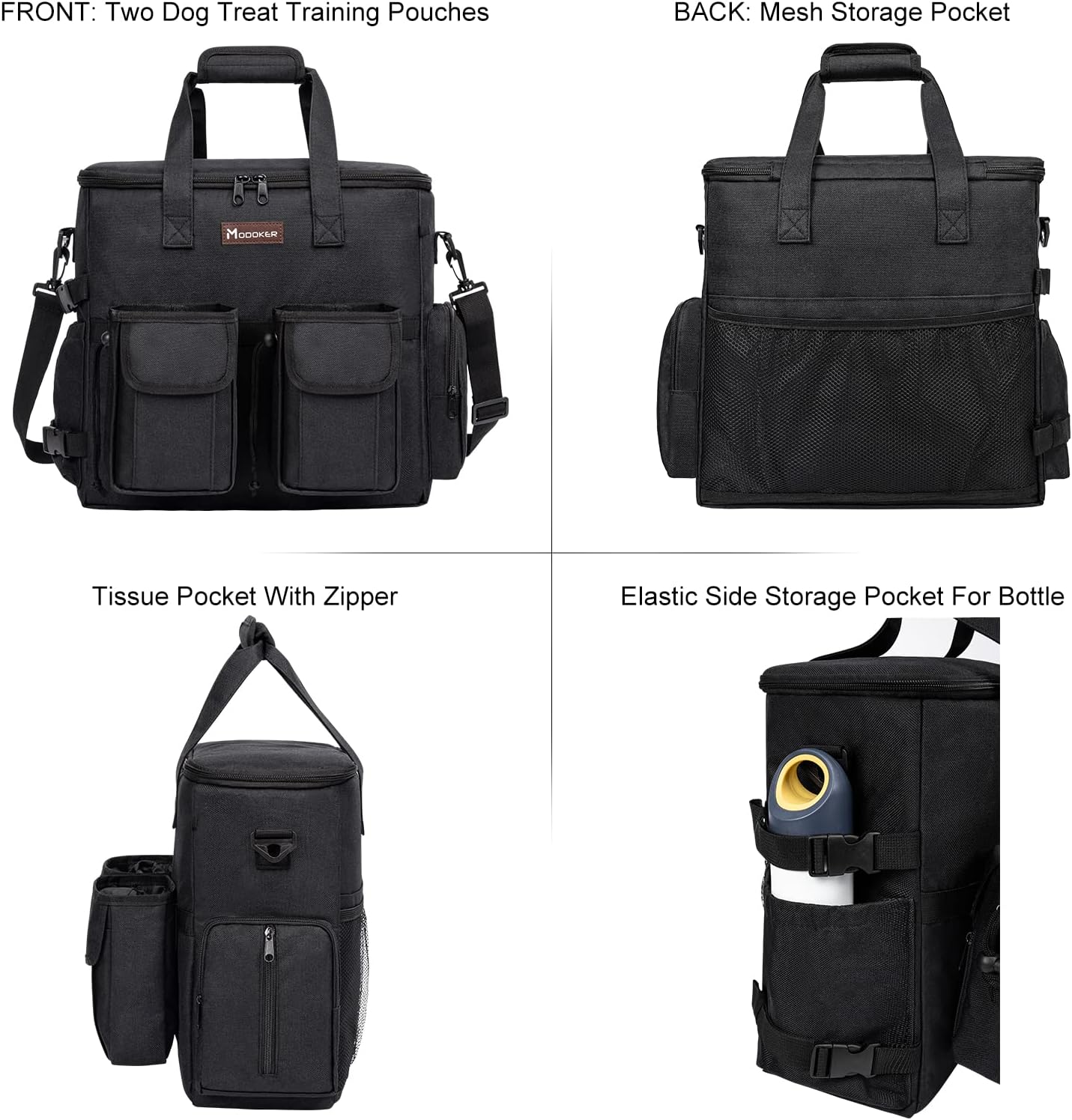 Dog travel bag, airline approved pet carrier for cats and dogs with feeding supplies, bowls, mat, and strap. Ideal for weekend trips. - view 4