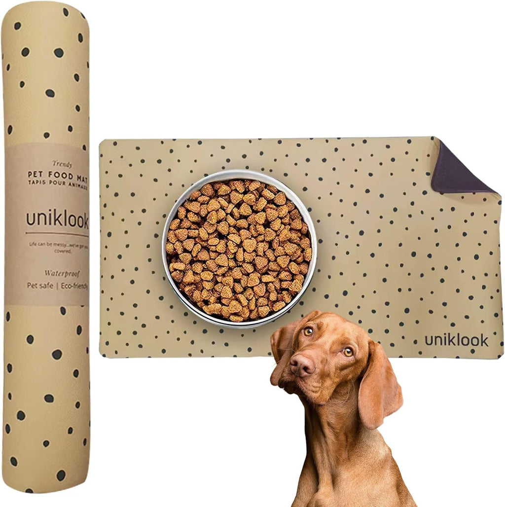 Large Pet Placemat, Dog Cat Food Water Bowls Mat Feeding Station Pet Safe 28" X 16.5" Waterproof Easy to Clean Dog Modern Designs Boho - view 8