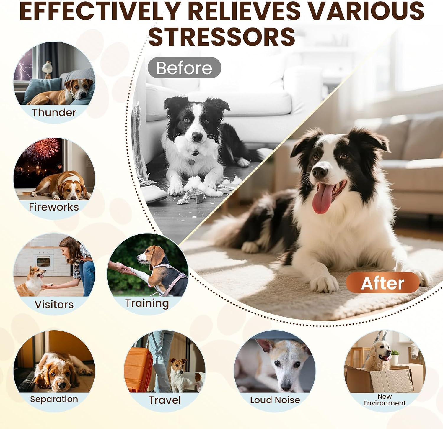 Dog Pheromones Calming Diffuser to Calm Dogs 6 IN 1 Kit (2 Diffusers+4 Refills) Pheromone Plug In for Stress Barking Pee Accidents Chewing Aggression Separation Anxiety Relief 120 Days(Odorless) - view 5