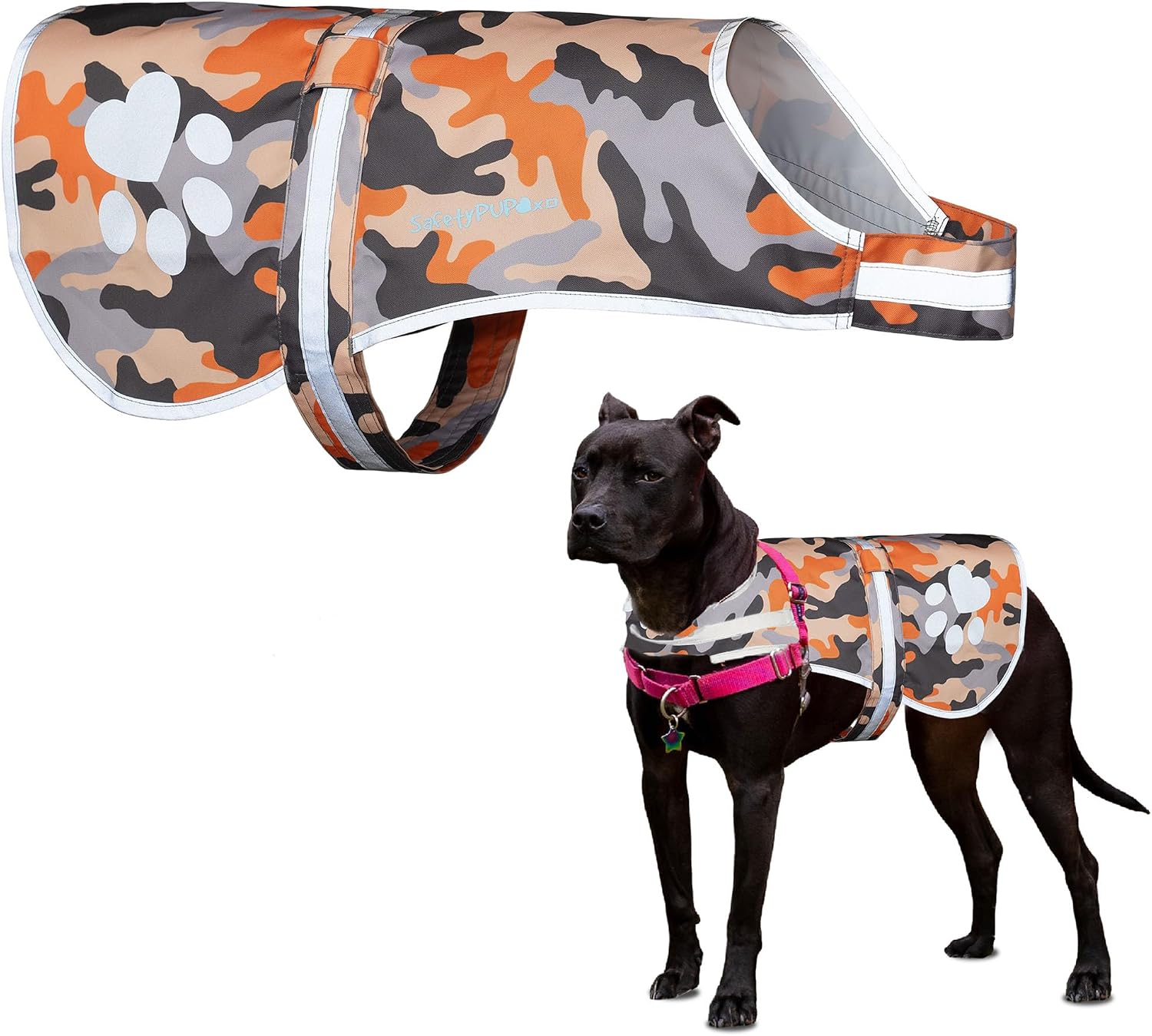 Reflective Dog Vest, Hi Vis Safety Gear for Low-Light Morning & Night Walks | Dog Safety Vest Brings Peace of Mind. Waterproof, Fluorescent Visibility Jacket Protects Your Pet on Trails & Near Traffic - view 8