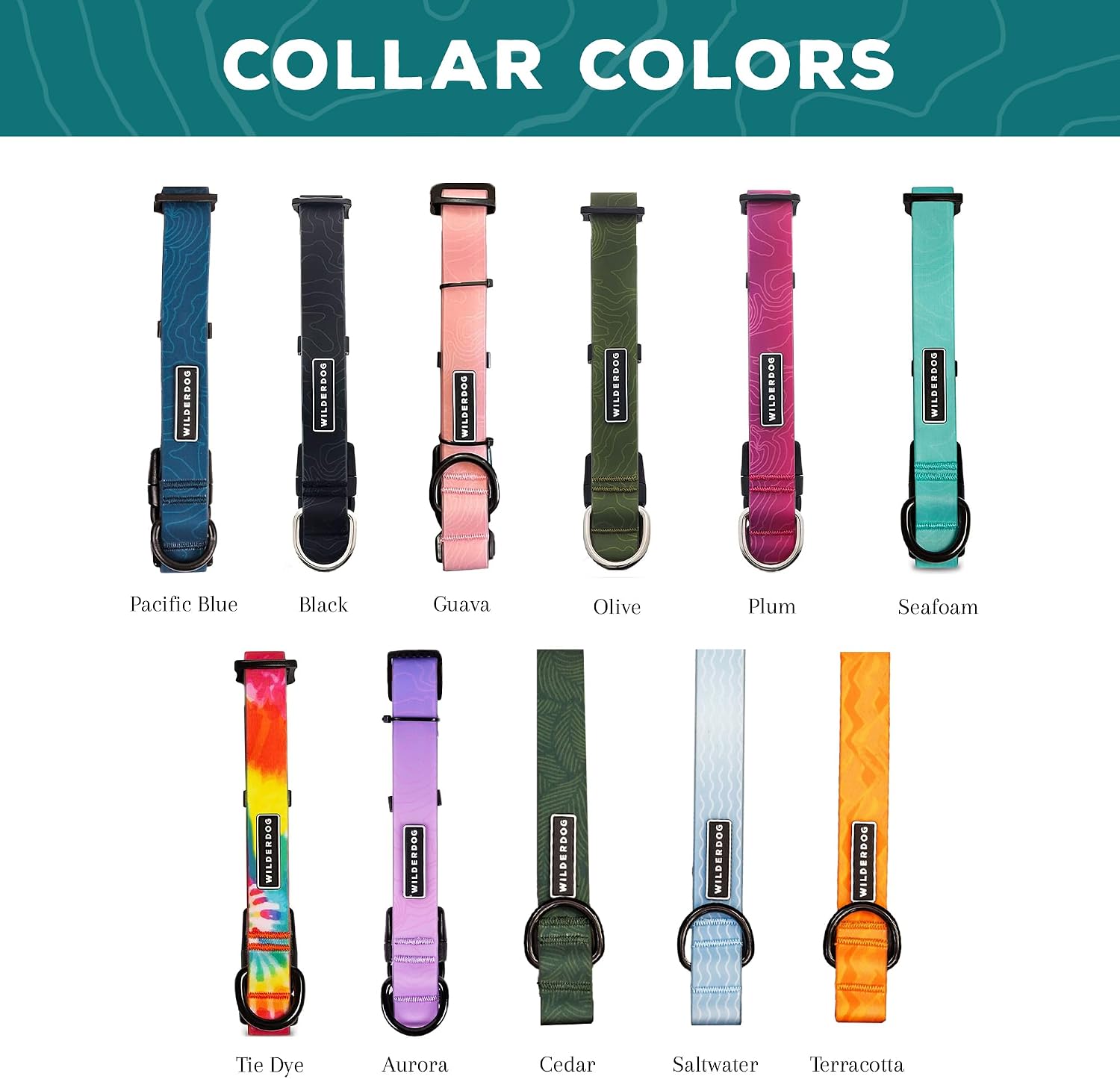 Waterproof dog collar - repels water & dirt - medium 13"-18" - saltwater - view 4