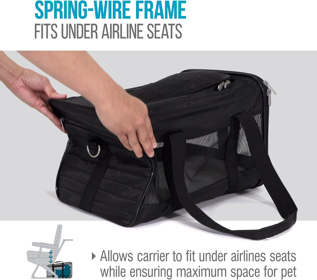 Sherpa Original Deluxe Travel Pet Carrier, Airline Approved & Guaranteed On Board - Black, Medium - view 8