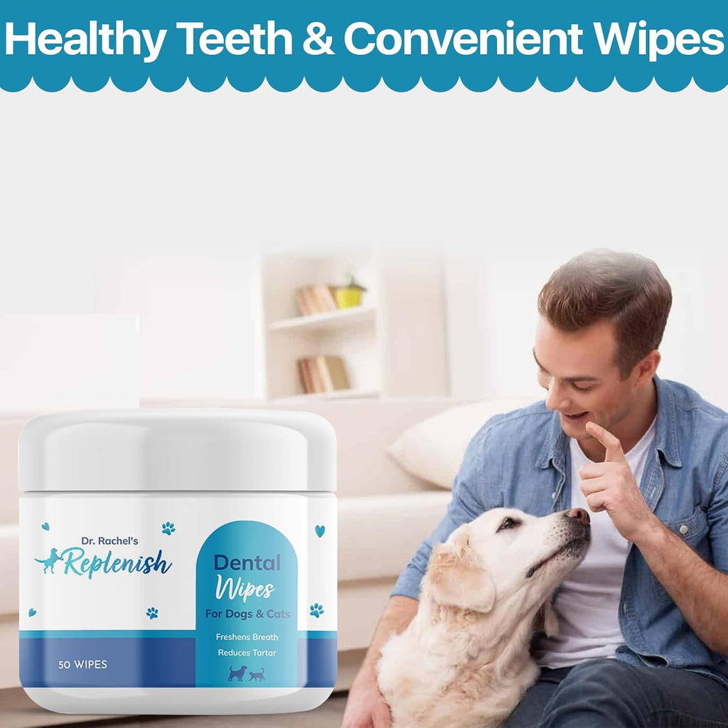 Dental Wipes for Dogs and Cats Teeth Cleaning, Dental Finger Pads | Dr. Rachel's Easy-To-Use Pet Dental Finger Wipes For Effective Teeth Cleaning. Suitable For Dogs And Cats - 50 Count - view 7