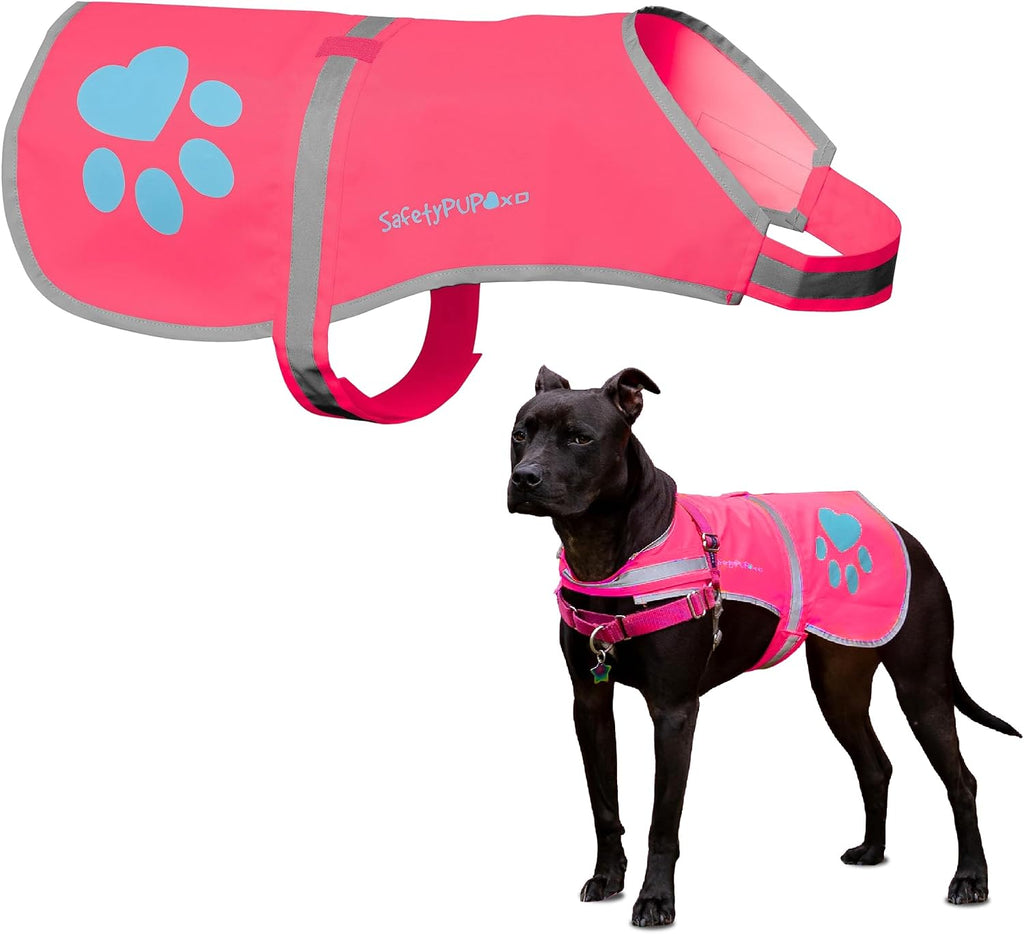 Reflective Dog Vest, Hi Vis Safety Gear for Low-Light Morning & Night Walks | Dog Safety Vest Brings Peace of Mind. Waterproof, Fluorescent Visibility Jacket Protects Your Pet on Trails & Near Traffic - view 6