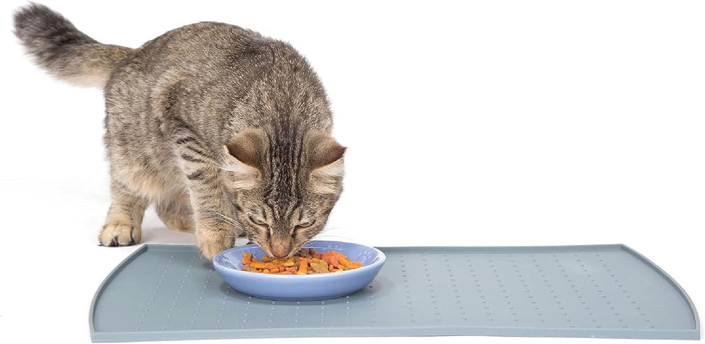 Small waterproof dog & cat food mat (18x12"). FDA grade silicone [superior hygiene, non-toxic, multiple sizes] - view 6