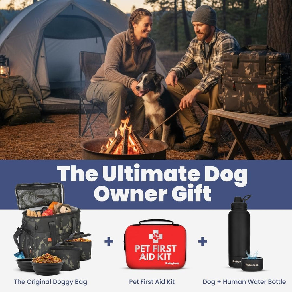 Dog travel bag for supplies with travel bowls | 2 BPA-free collapsible bowls, 2 pet food containers, TSA-ready, road trips, camping, weekend getaways, doggy gift, camo - view 7