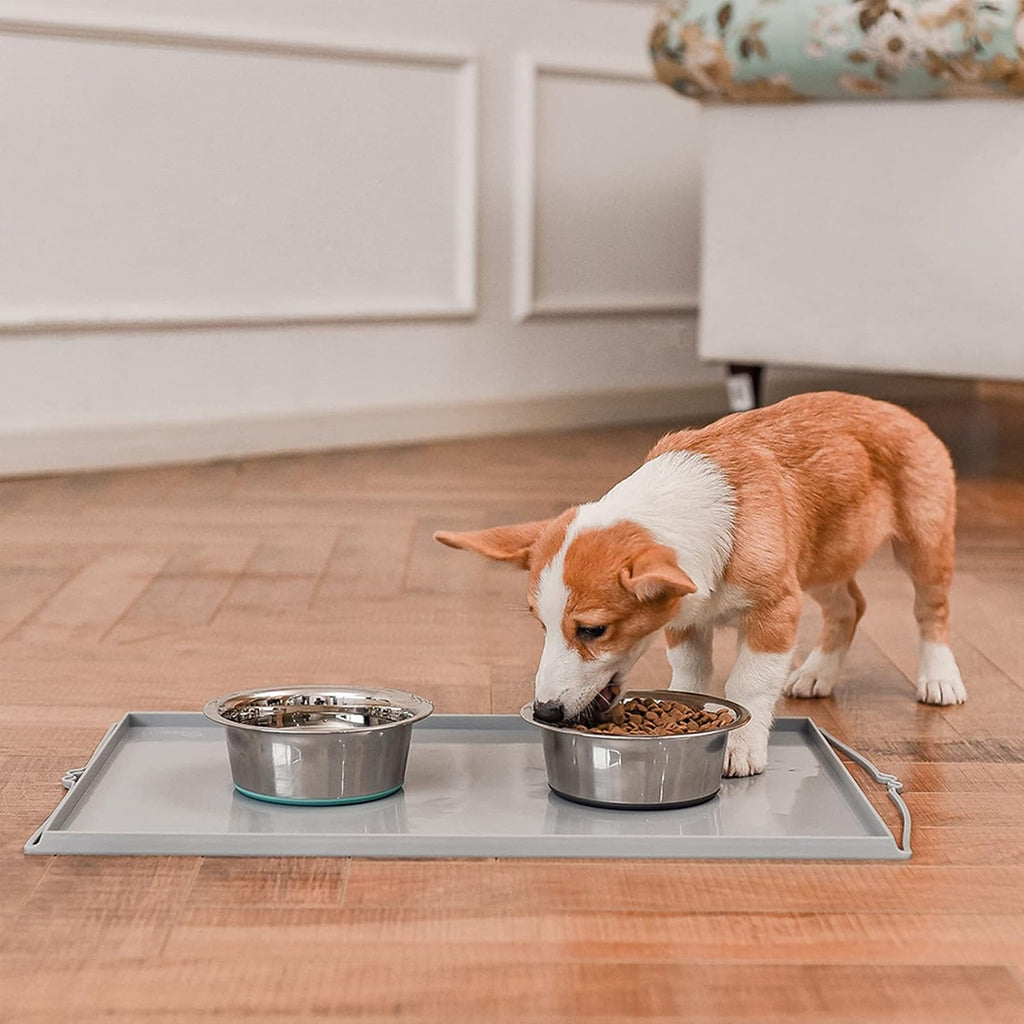 Deep stainless steel anti-slip dog bowls - 2-pack, 3 cups - view 7