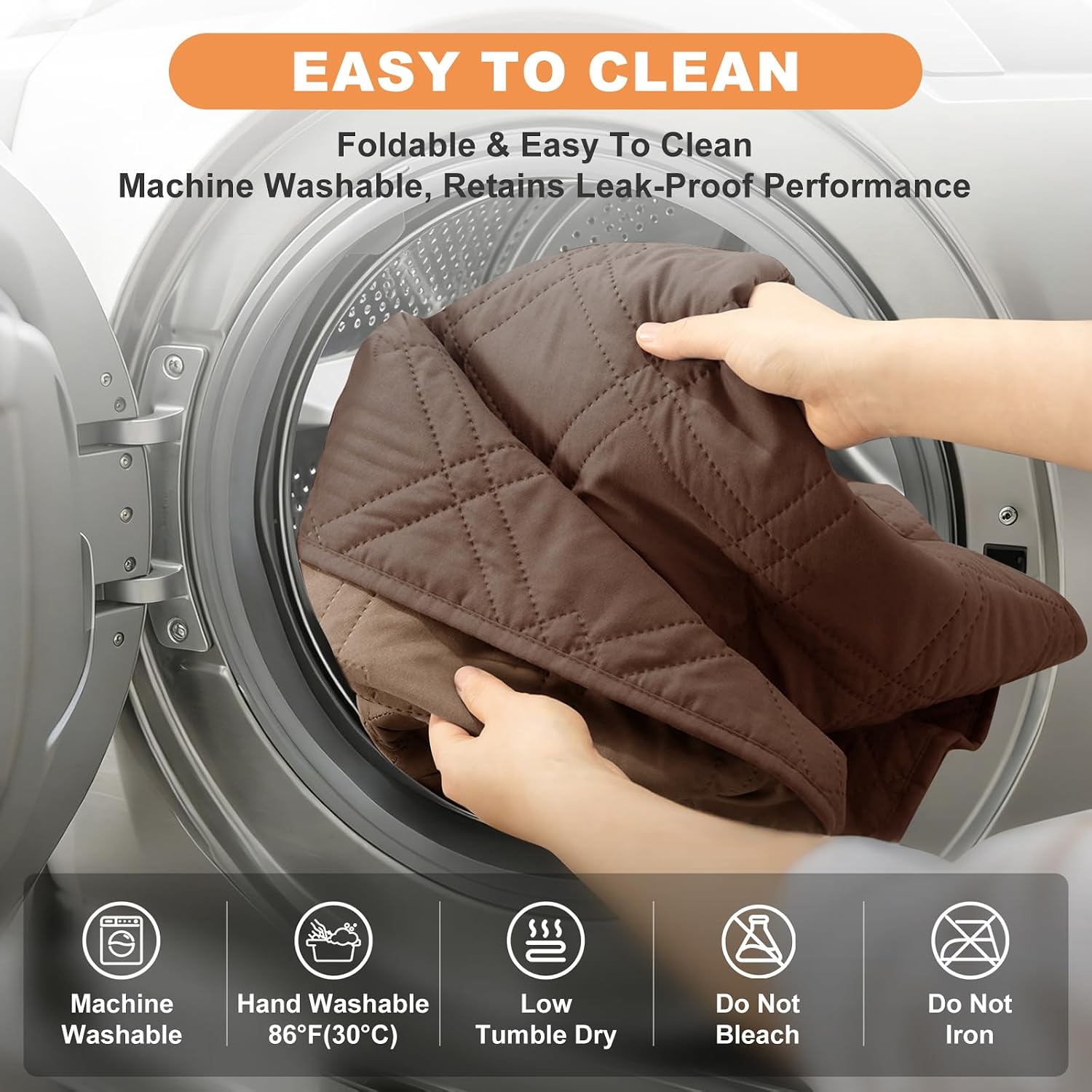 100% waterproof dog bed cover pet blanket, dark brown+taupe 30"x30" |, 7-layer reversible couch covers for dogs met for sofa furniture car camping - view 7
