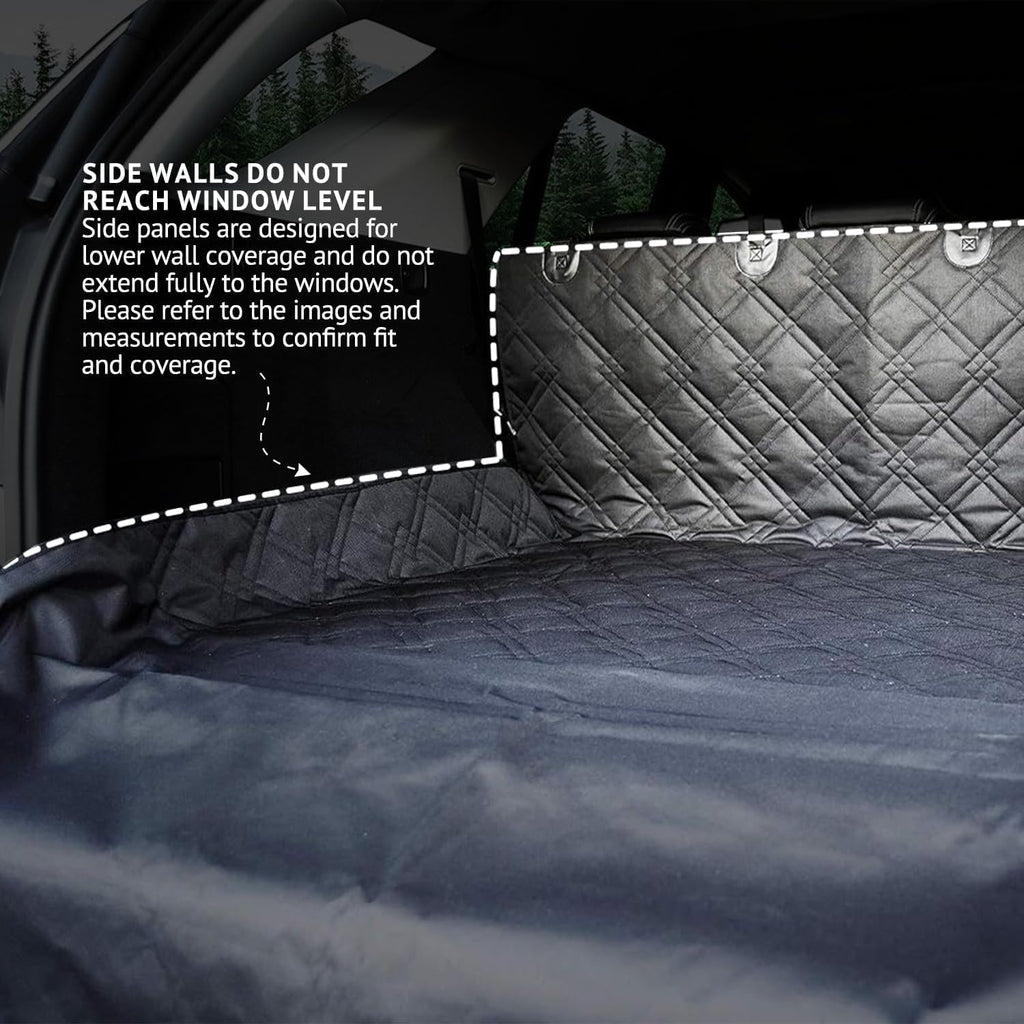 SUV cargo liner for dogs 55"x106" heavy duty pet trunk cargo cover - dog car seat cover waterproof nonslip - dog hair, muddy paws, scratches cover protector for cars vans (X-large, black) - view 4