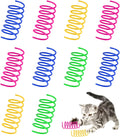 100 Pack Cat Spiral Spring, Cat Toys Spring for Indoor Cats, Plastic Coils Colorful Kitten Interactive Toy for Swatting, Biting, Hunting
