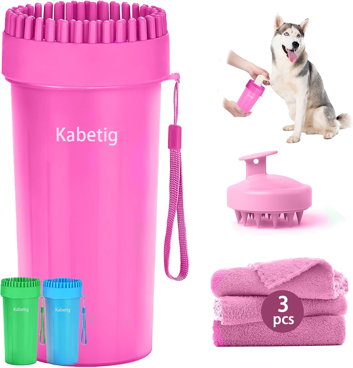 Dog Paw Cleaner Cup with Detachable Top Brush for Small-Medium Dogs | Quick-clean muddy paws with soft bristles, one-step top brush grabs loose fur, lazy-friendly design, fits paws 1.5-2.5“ wide - view 6