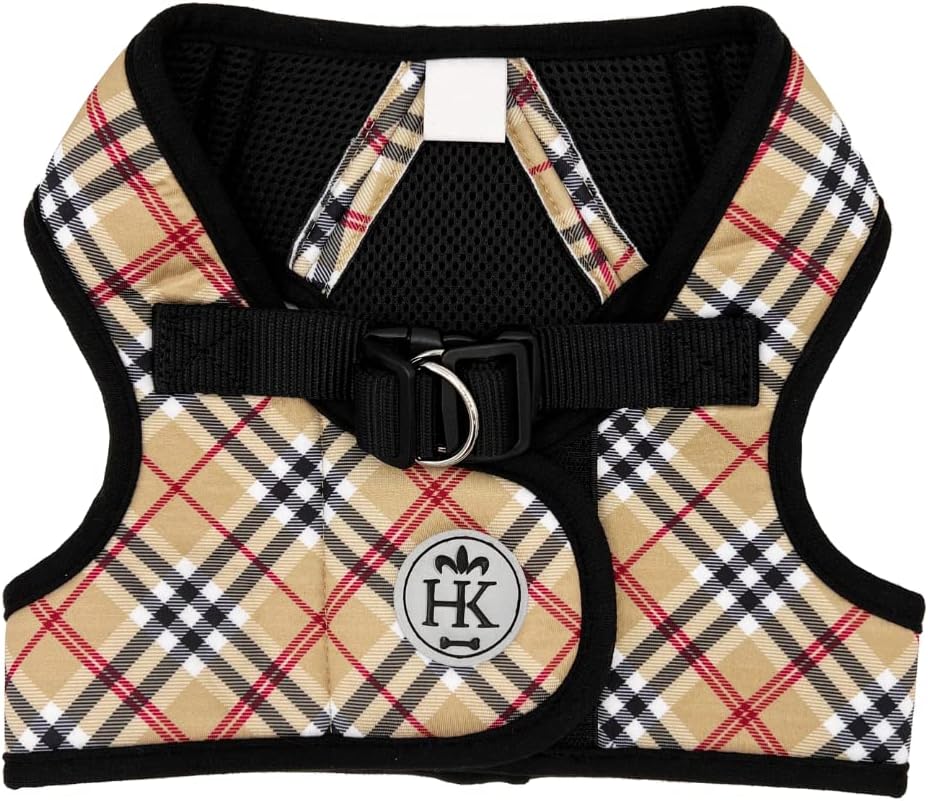 Hudson Harness, High Street Plaid, X-Small | Easy Control Step-in Mesh Vest Harness for Dogs with Reflective Strips for Safety, H&K Training Harness for Dogs