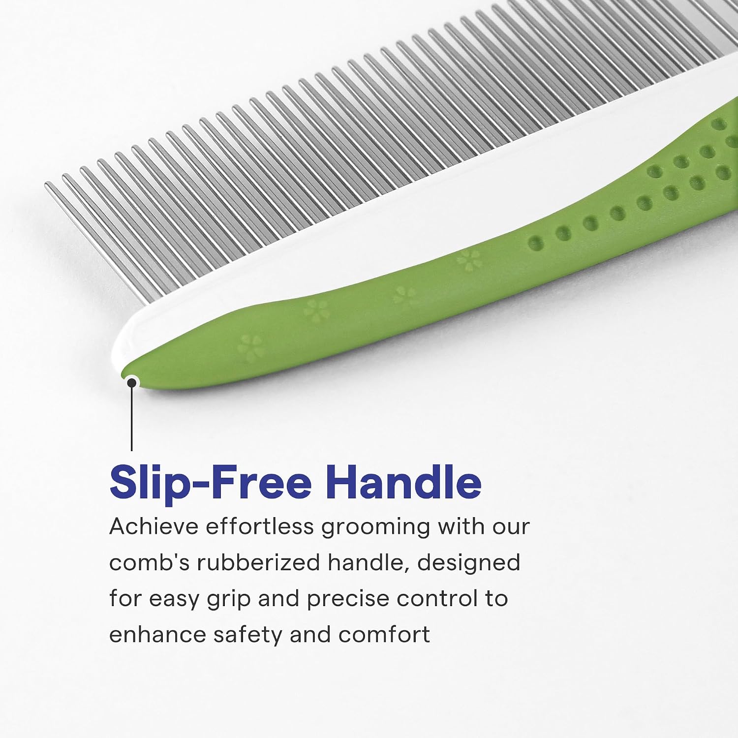 Dog & Cat Comb – Removes Tangles, Knots, and Matted Fur – Grooming Tool with Stainless Steel Teeth and Non-Slip Handle – Best Pet Hair Comb for Home Grooming Kit – Includes eBook Guide - view 4