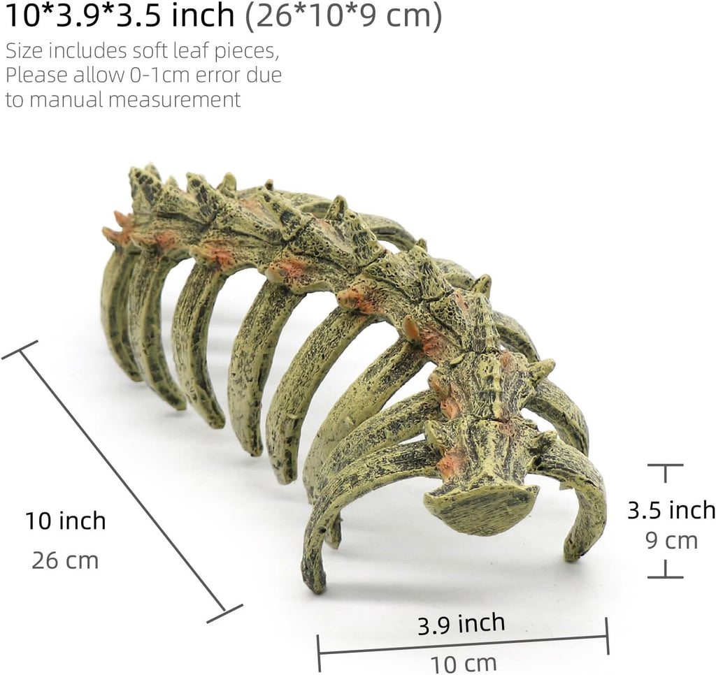 Aquarium Skull Animal Skeletons, Reptile Tank Accessories, Fish Tank Decorations for Amphibians, Betta Fish, Shrimp, Hermit Crab, Leopard Gecko - view 2