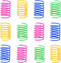 120 Pack Cat Spring Toy, Colorful Interactive Cat Toy Plastic Coil Springs Cat Toy for Swatting, Biting, Hunting Kitten Toys