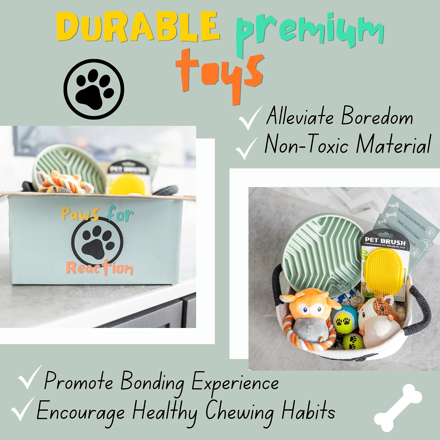 New puppy gift basket - premium puppy starter kit and dog gift basket with dog toys - perfect doggie birthday gifts and puppy necessities with pet toy basket - view 4