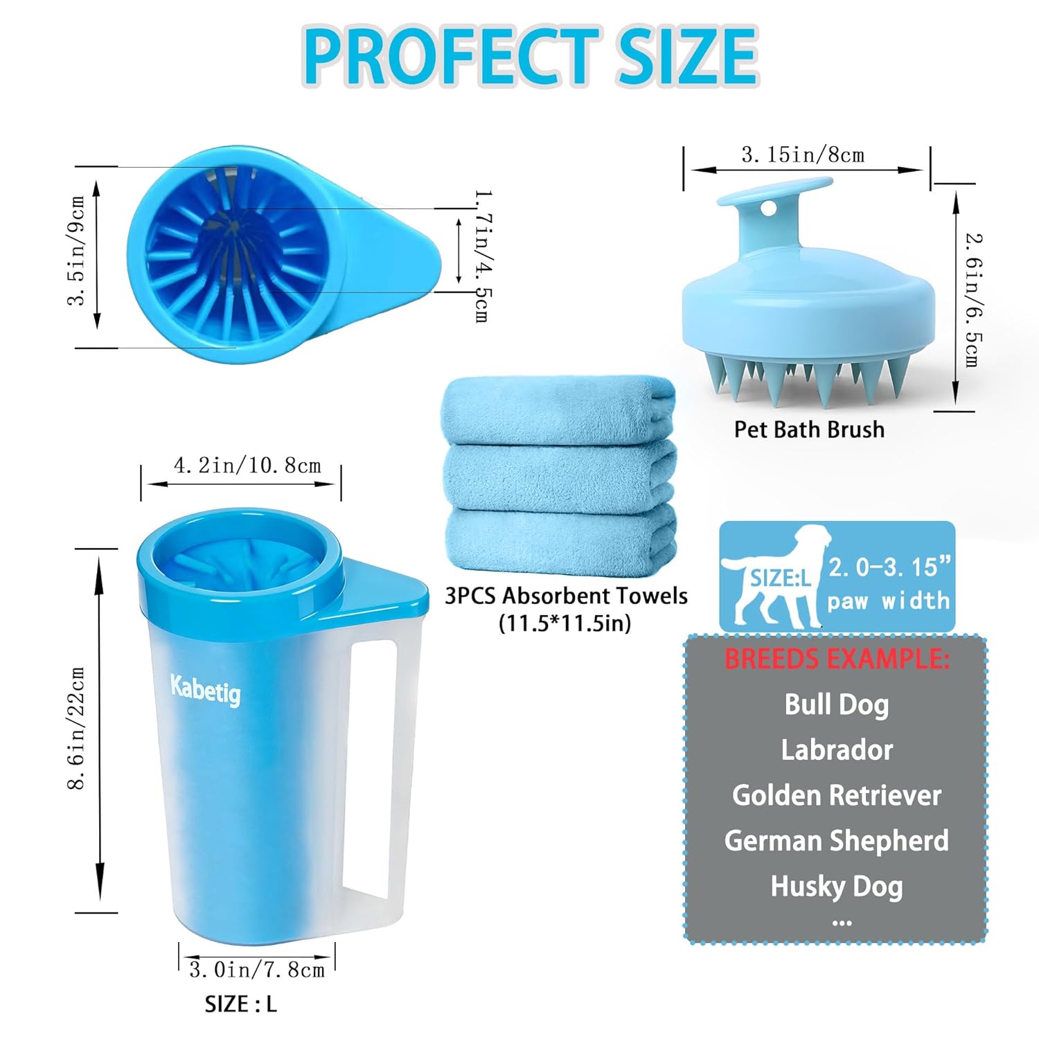Dog Paw Cleaner with Handle - Foot Washer Cup for Large and Extra Large Breed Dogs - view 2