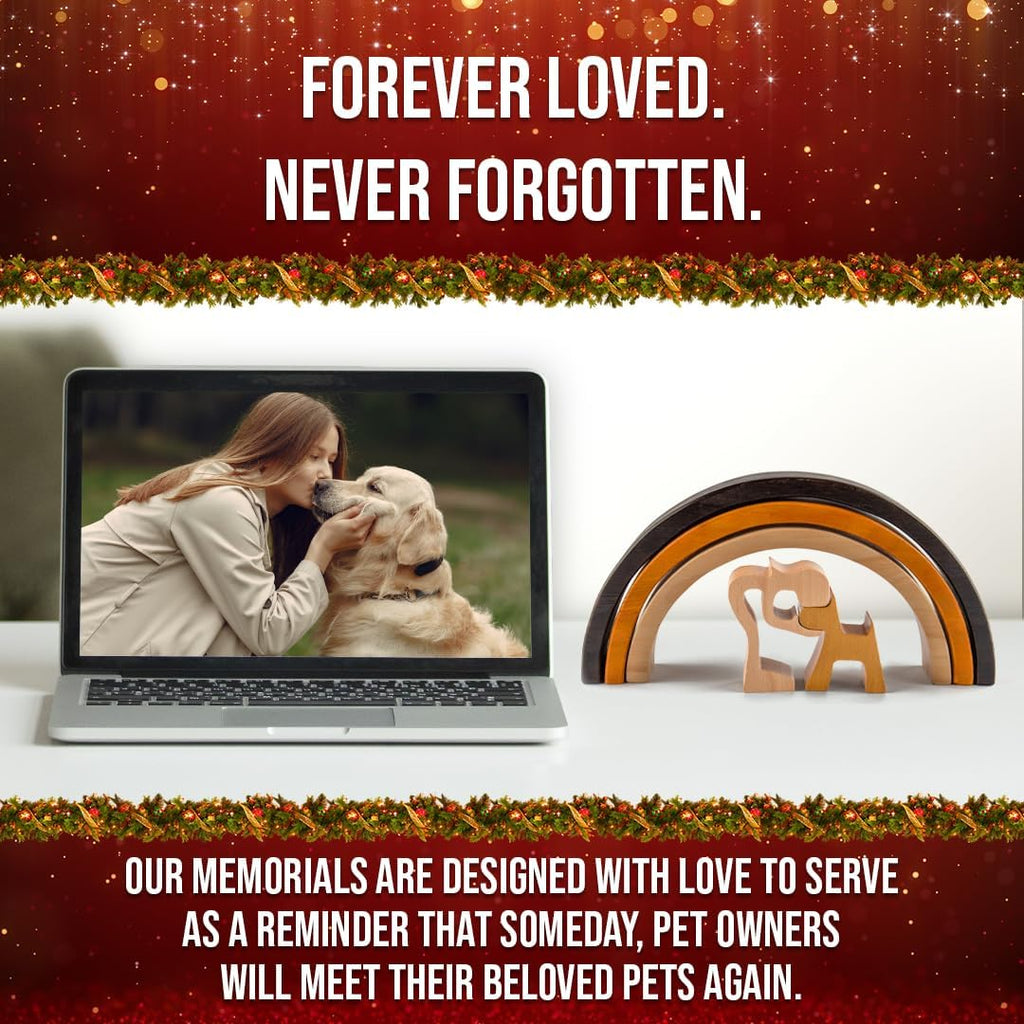 Rainbow Bridge Dog Memorial Gifts, Cat Memorial Gifts - I'll Meet You at The Rainbow Bridge - Pet Loss Gifts, Bereavement, Sympathy Keepsake Dog Mom, Dog Dad for Loss of Pet (Dog and Mom) - view 2