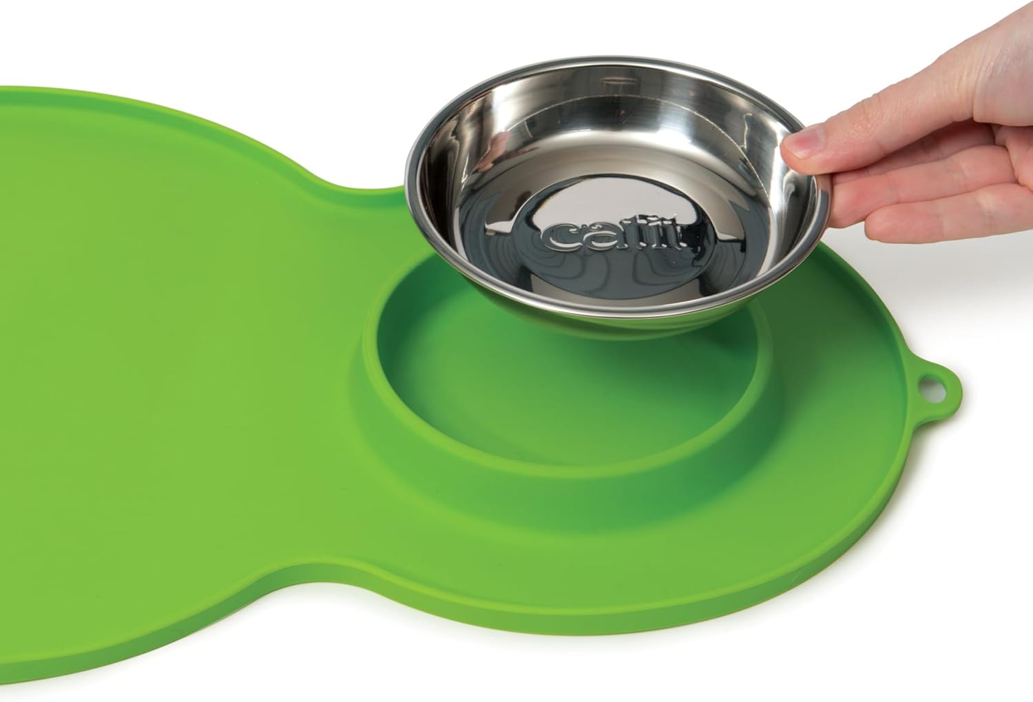 Peanut Shape Cat Placemat, Green | 17.5” x 11.4”, Medium, Model: 44012 - view 3