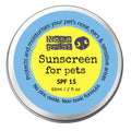 Pet sunscreen balm, 60ml, SPF 15, moisturizing, eco-friendly tin, non-toxic formula for dogs and cats
