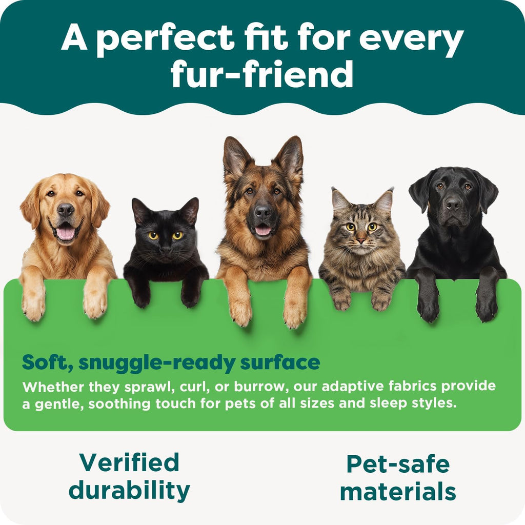 Self-warming cat bed for indoor cats & small dogs, washable & reflects body heat - quilted faux fur reflective bed mat - leopard, small - view 8