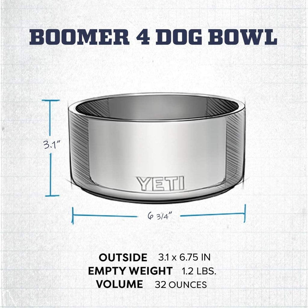 Boomer 4, Stainless Steel, Non-Slip Dog Bowl, Holds 32 Ounces - view 5
