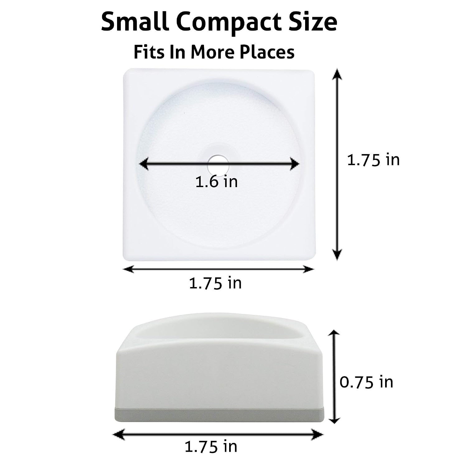 Mini - Smallest Baby Gate Wall Protector (Made in USA) Protect Walls & Doorways from Pet Gates & Dog Gate Spindles - Child Pressure Mounted Baby Gate for Stairs Wall Cup (White) 4 Pack - view 6