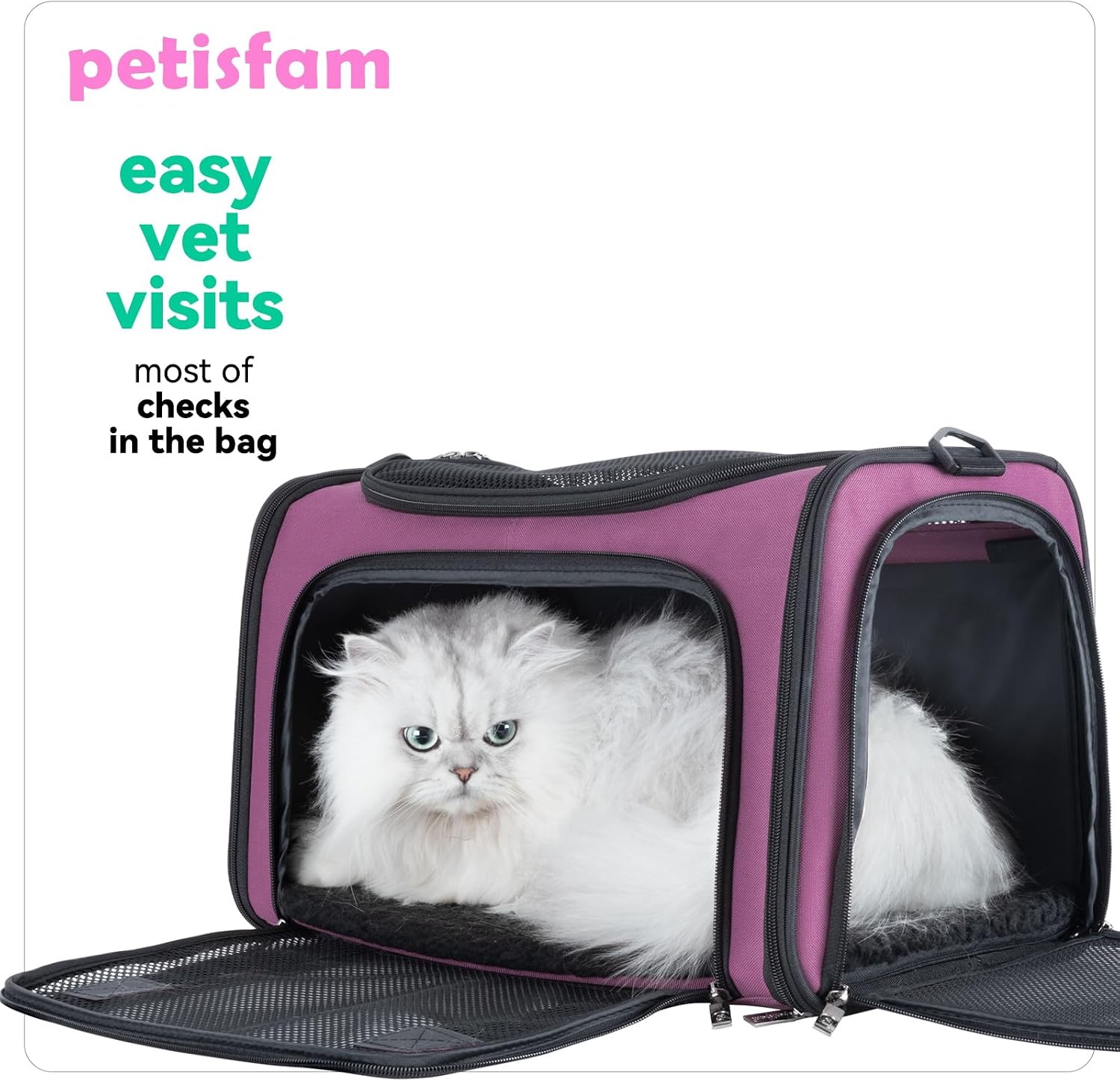 Easy load pet carrier for medium cats and small dogs - view 3
