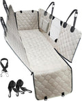 Dog car seat cover for back seat, waterproof dog hammock for pets | zippered design allows passenger seat access, mesh window for pet view, 600D Oxford, prevents scratches, hair, mud, and dirt
