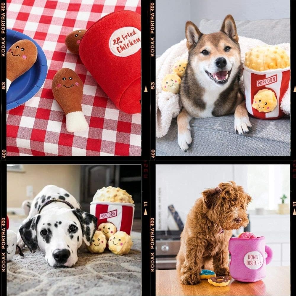 Burrow Interactive Dog & Puppy Toys for Boredom - Hot Cocoa | Stimulating Pet Products to Keep Them Busy, Hide & Seek Plush Puzzle, Enrichment Squeaky Toy for Small & Medium Dogs - view 7