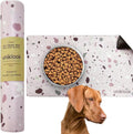 Large Pet Placemat, Dog Cat Food Water Bowls Mat Feeding Station Pet Safe 28" X 16.5" Waterproof Easy to Clean Dog Modern Designs Boho