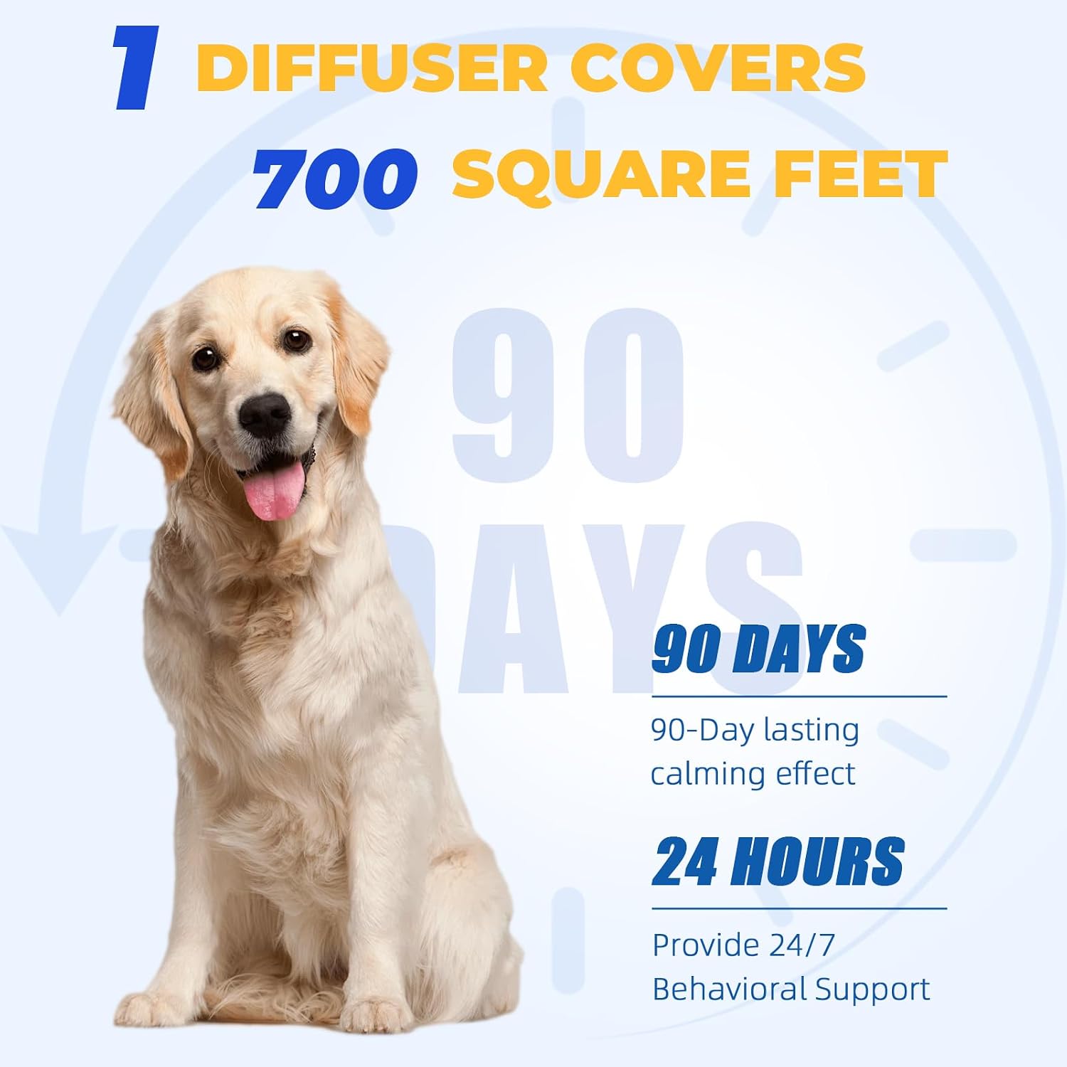 Dog Calming Diffuser Plug In Kit with 3 x 48 mL Pheromone Refills Tasteless | Includes 1 plug in diffuser and 3 x 48 mL refills to help dogs stay calmer during barking, anxiety, stress and noise - view 4