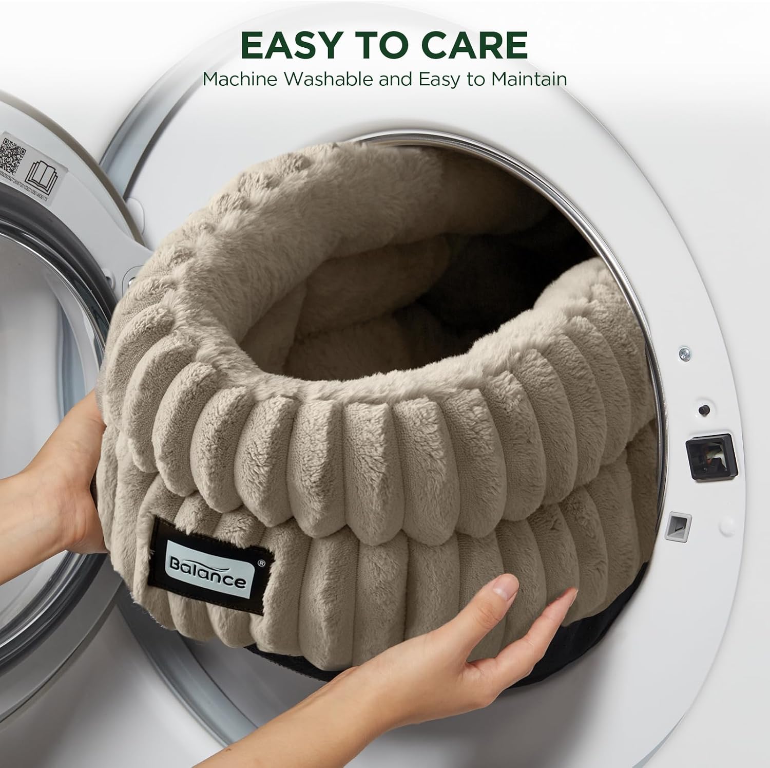 Cat Bed Kitten Bed, Washable Round Cat Beds for Indoor Cats,Super Soft Plush Faux Fur Pet Bed for Puppy and Kitten with Anti-Slip Bottom - view 7
