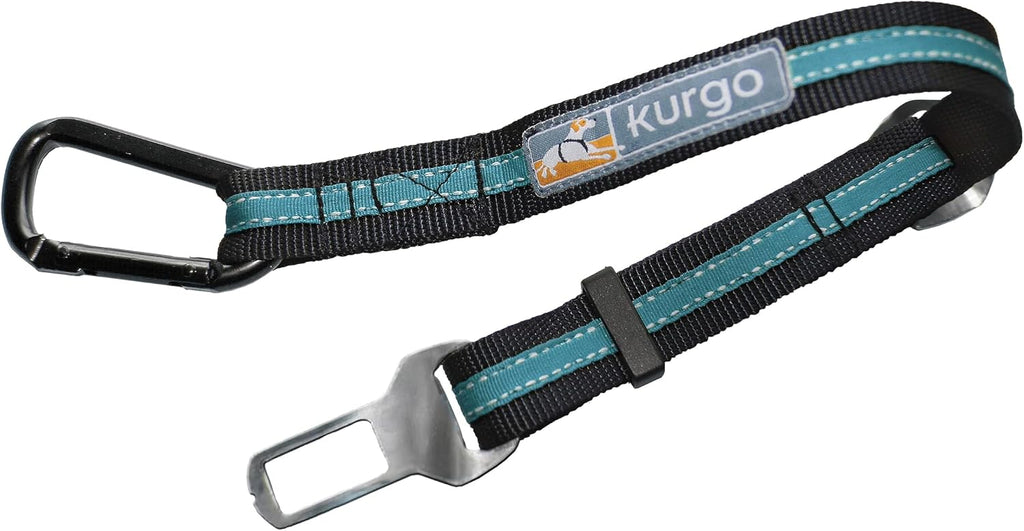 Direct to Seatbelt Tether, Coastal Blue | Car Tether for Dogs, Clips Directly to Seatbelt, Prevents Distracted Driving, Adjustable Length, Universal Fit-Excludes Volvo