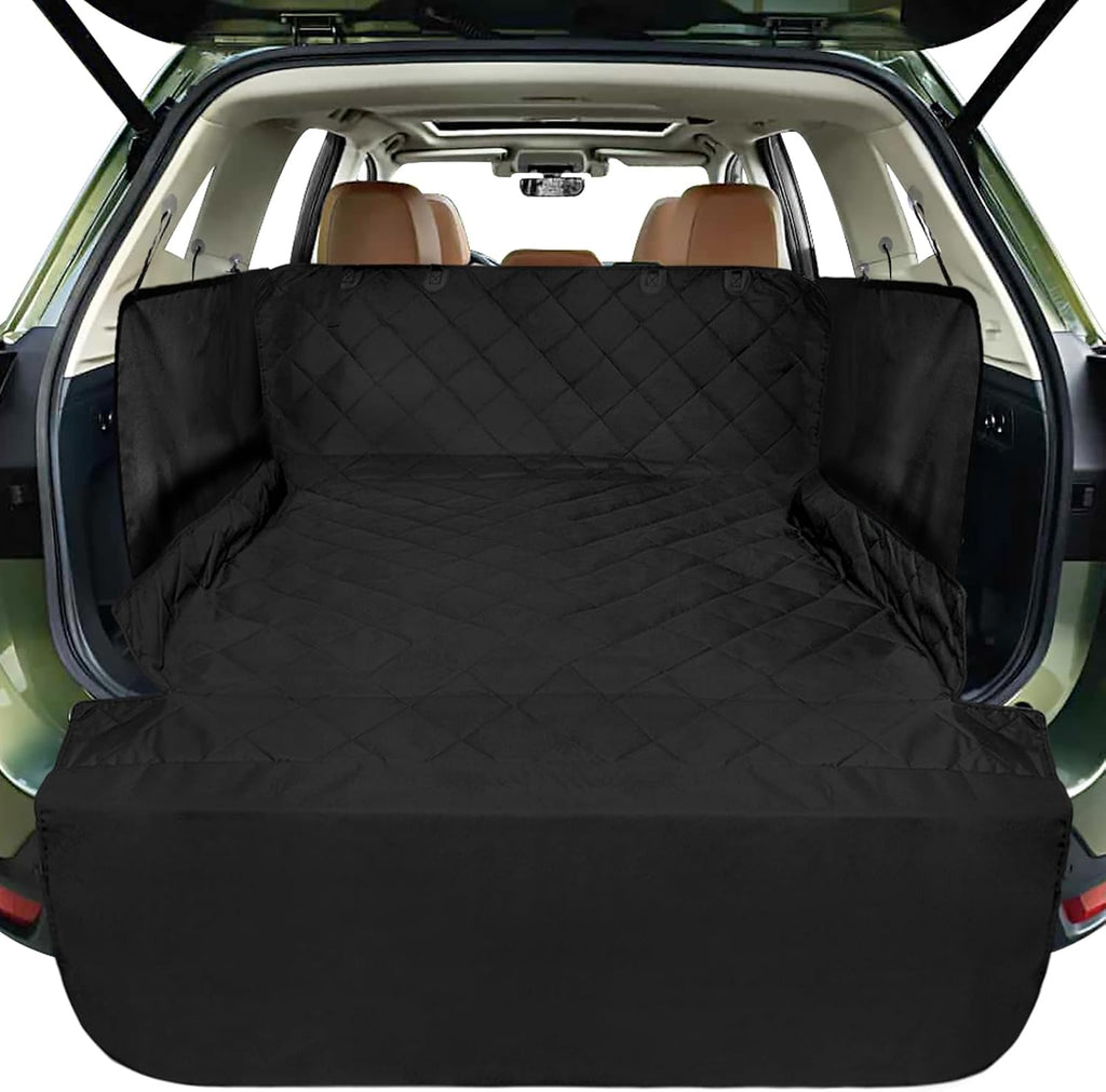 SUV Cargo Liner for Dogs - Trunk Cover with Bumper Flap Protector | Waterproof Pet Cargo Cover with Side Flaps, Non-Slip Trunk Mat, Rear Dog Car Seat Cover Prevents Scratches Pet Hair Mud Dirt