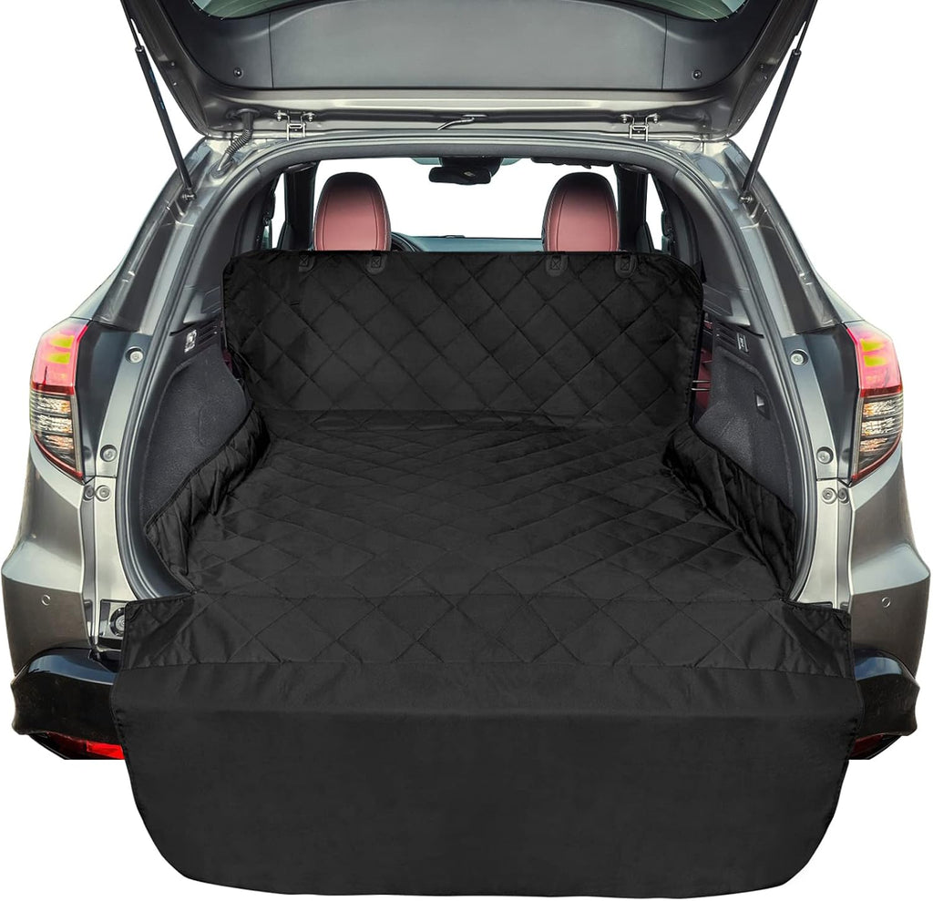 SUV Cargo Liner for Dogs - Trunk Cover with Bumper Flap Protector | Water Resistant Pet Cargo Cover with Non-Slip Mat, Dog Car Seat Cover Prevents Scratches Pet Hair Mud Dirt for Midsize SUVs