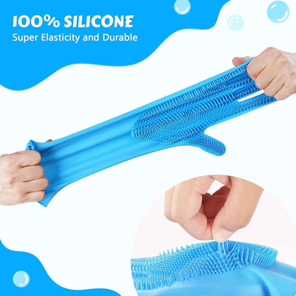 Silicone Pet Grooming Gloves for Washing Cats Dogs Bath Brush | 3,000 soft bristles, Gentle massage & deshedding, Dishwasher safe, For large/thick coats, Home/car cleaning - view 4