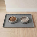 Silicone Waterproof Mat for Dog & Cat Food Mat 19"X12" | BPA-Free Non-Slip Pet Feeding Mat, Dog Food Tray for Food & Water Bowls, Protect Floor Against Spills, Dark Grey