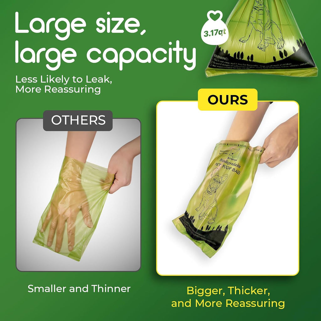 Biodegradable Dog Poop Bags Rolls 360 Count Scented, Leak Proof and Extra Thick Waste Bag Refill (Scented) - view 5