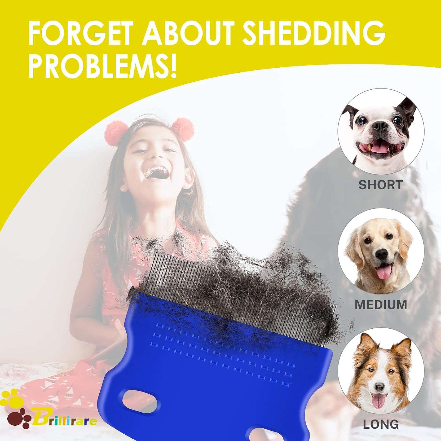 5 Pack Flea Lice Comb, Stainless Steel Dog Cat Grooming Combs with Rounded Teeth, Professional Pet Tear Stain Remover, Dematting Tool for Small, Medium & Large Pets - view 4