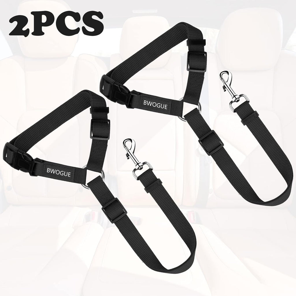 2 Pack Dog Seat Belt for Car, Headrest Restraint Safety Leads | Headrest Loop for Car Travel, 18-30 in Adjustable, 2-in-1 Seat Belt and Leash, 2 Pack for Dogs and Cats, Use with Dog Harness - view 2